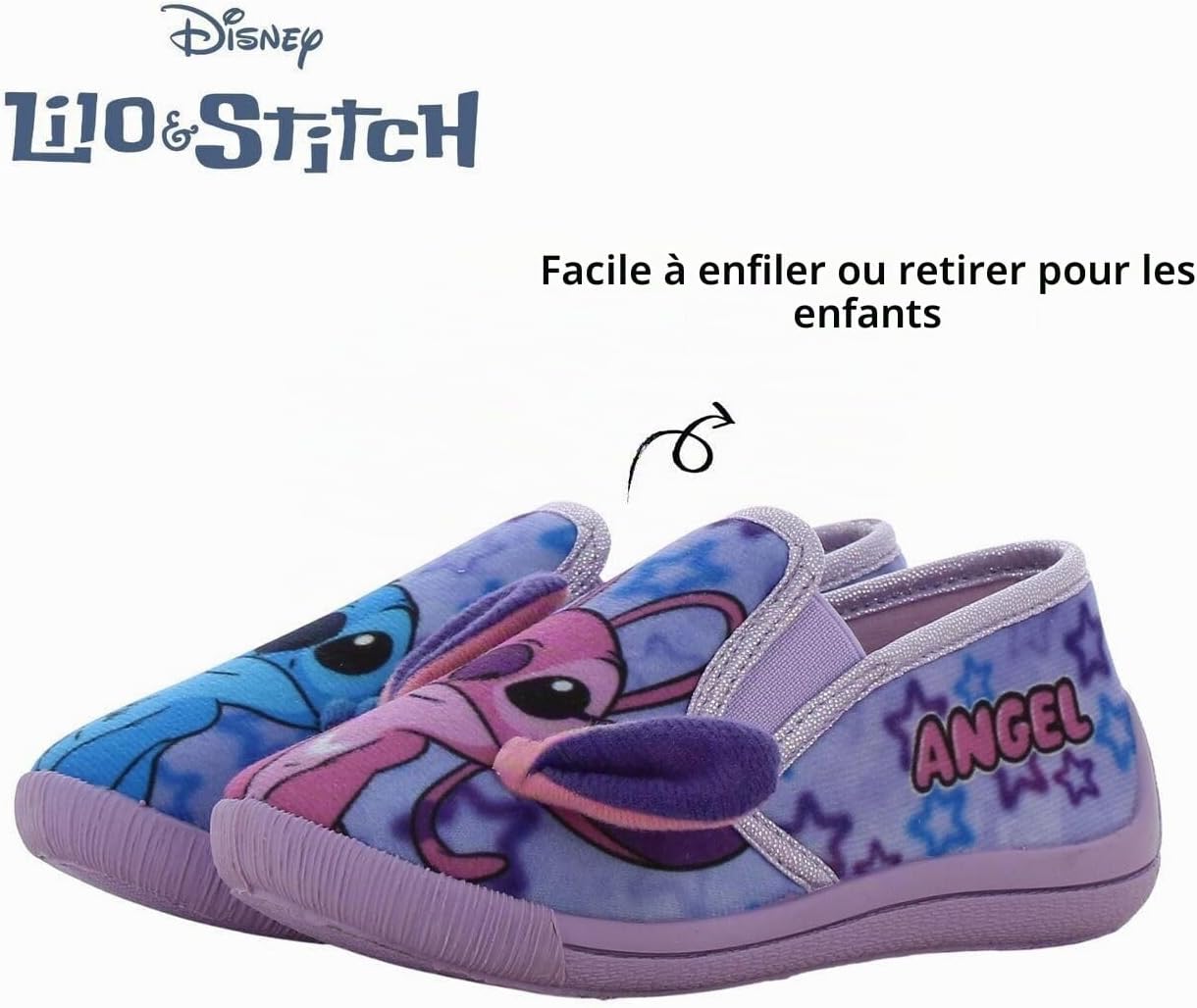 Detalle 1 de Leomil Parent_LS_Houseshoes_Girl_noLED_All Lilo & Stitch-kinderpantoffels voor binnen