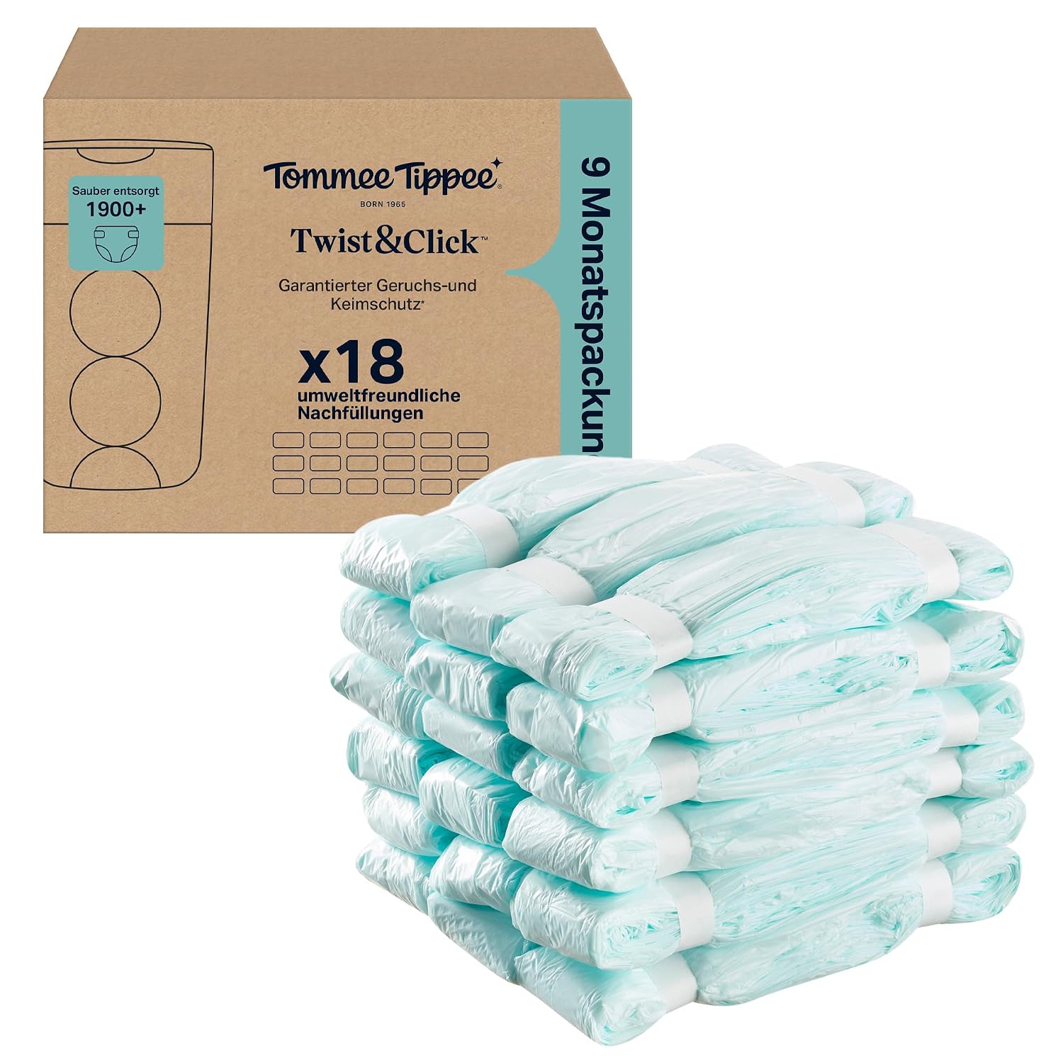Detalle de Tommee Tippee Twist & Click Nachfüllfolie 18er Pack