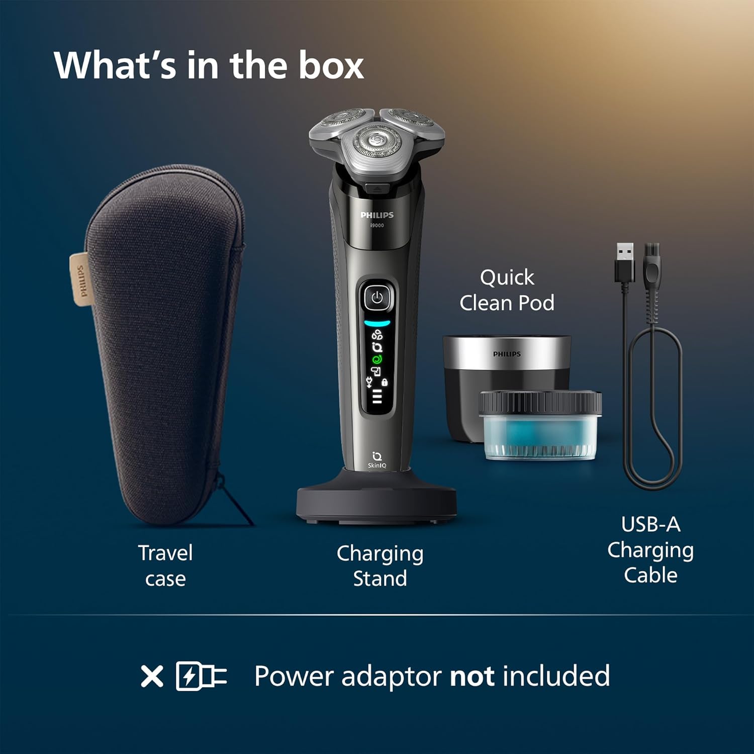 Thumbnail 5 de Philips Shaver i9000 (X9002/30) Wet & Dry Electric Shaver in Dark Slate with SkinIQ