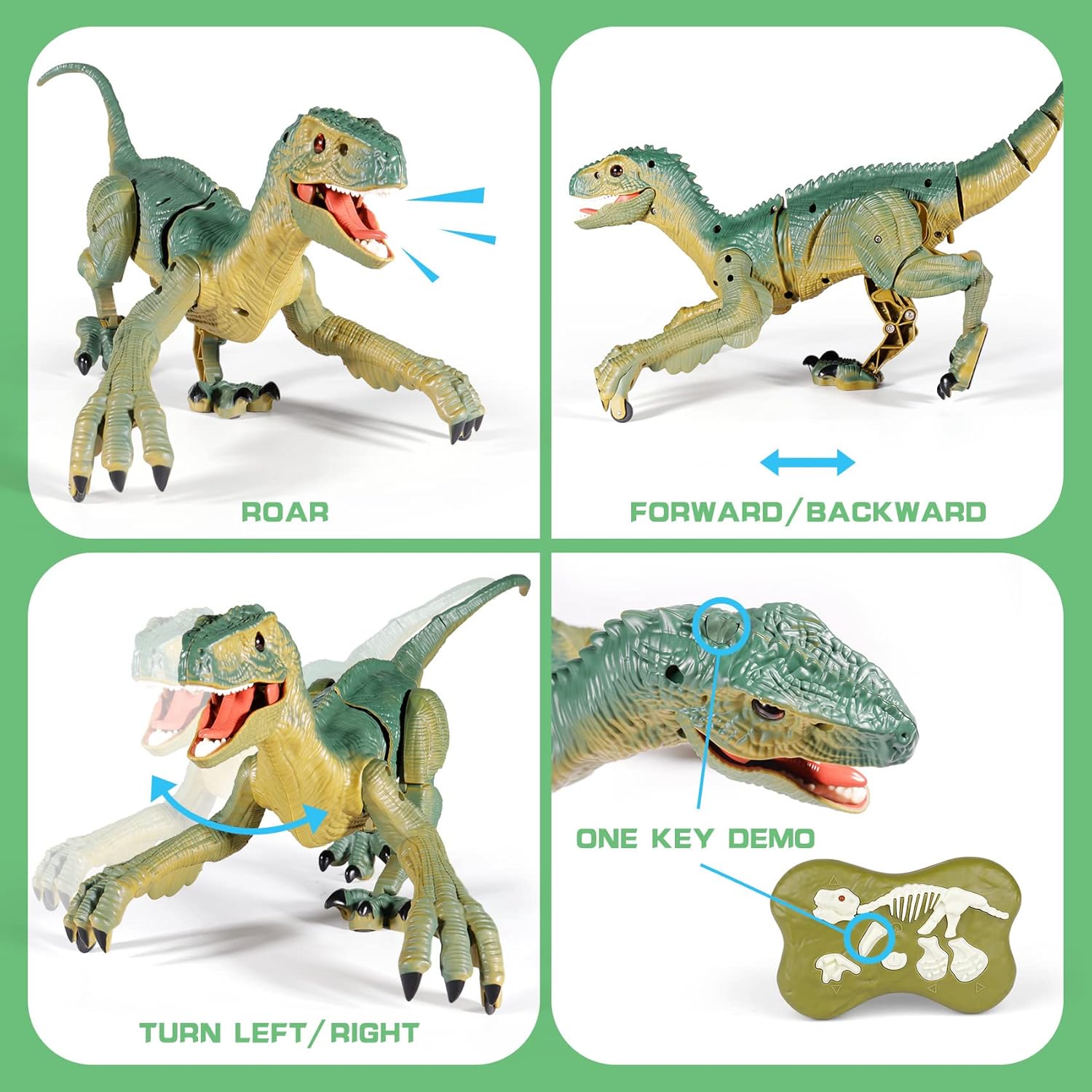 Detalle 2 de VERTOY Velociraptor RC Dinosaur Toy