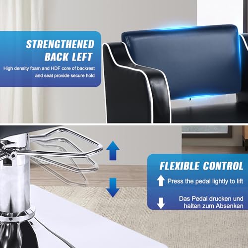 Thumbnail 8 de Panana Haircut Chair Swivel Barber Chair with Footrest – a practical salon chair for stylish, comfortable hairdressing