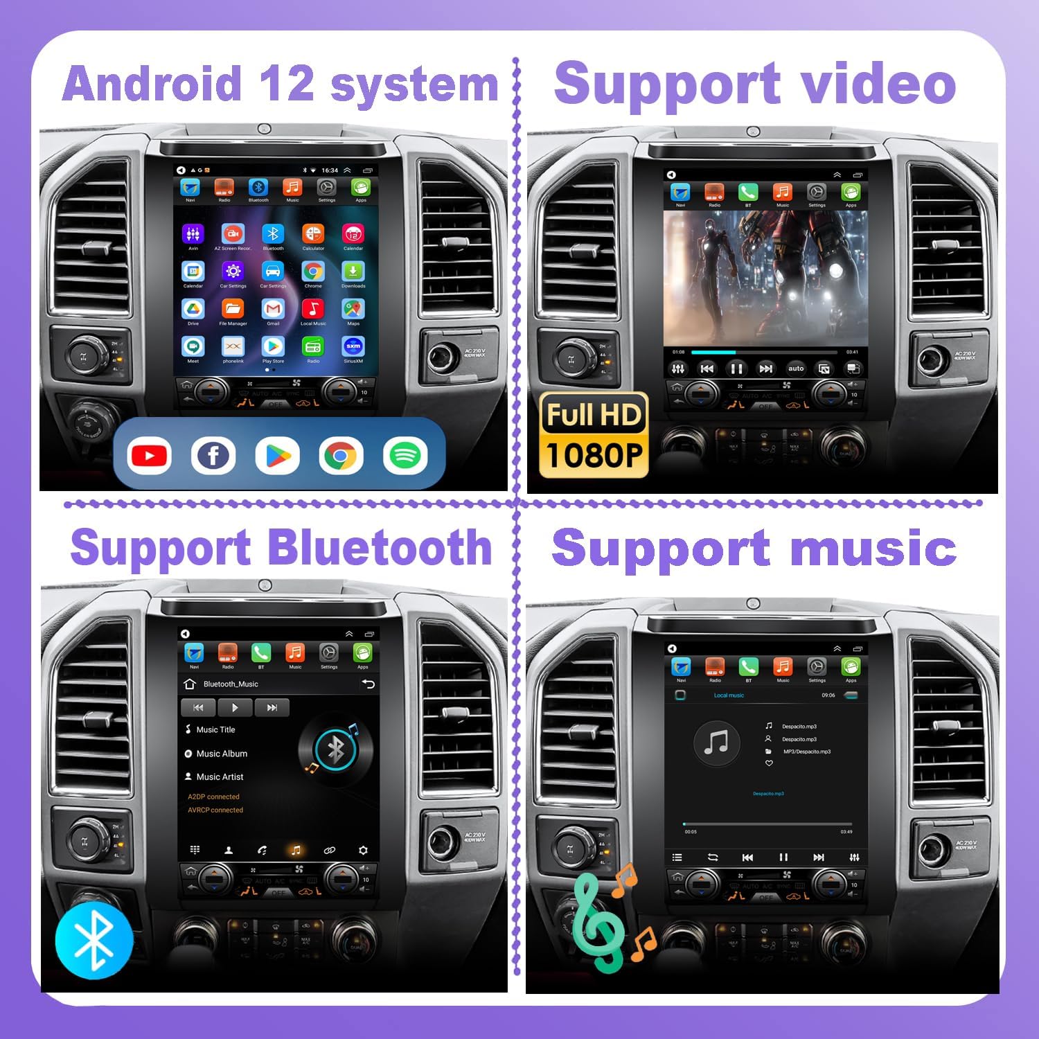 Thumbnail 4 de SSXIE Ford F-150 Radio Upgrade (2015–2018): 12.1" Android Auto/CarPlay Stereo with 8-Core CPU