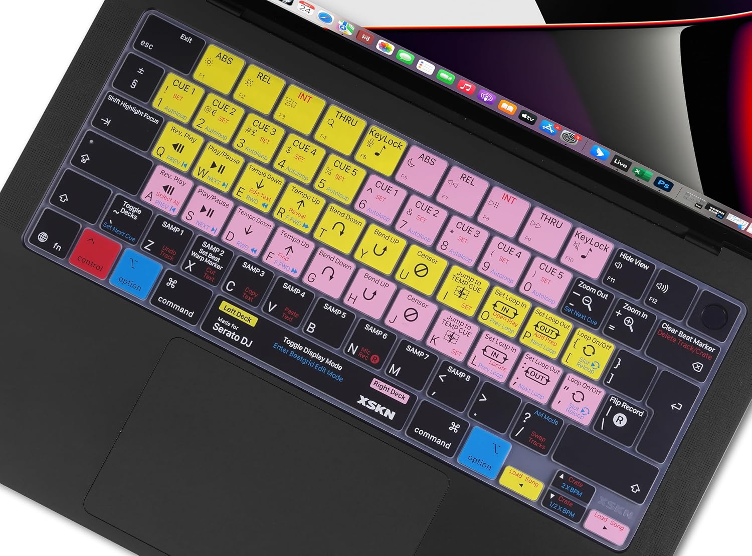 Thumbnail 3 de XSKN Serato DJ Shortcut Silicone Keyboard Cover, EU Layout for MacBook
