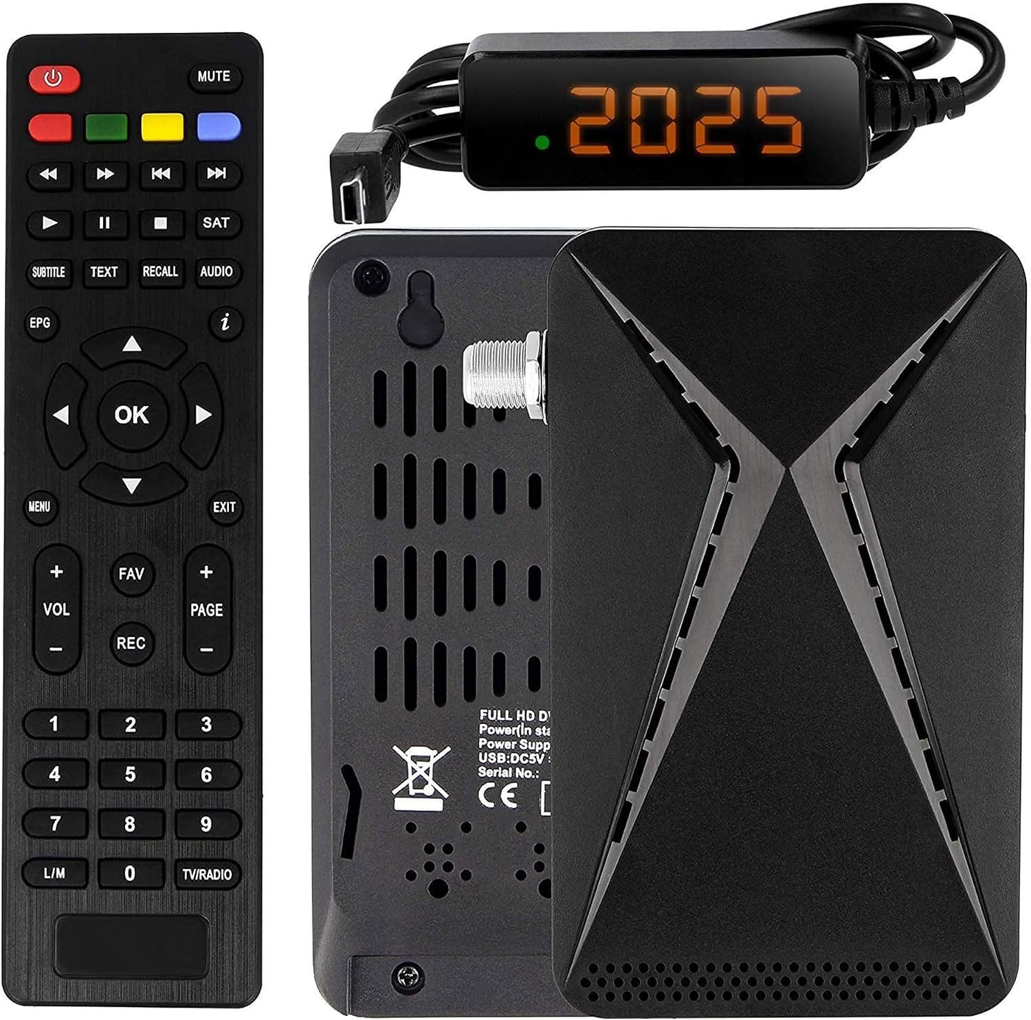 Detalle de HD-line 26100 Mini Sat Receiver DVB-S2 – ARD & ZDF SD, Full HD 1080p, UHD USB