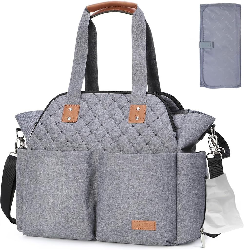 Thumbnail 5 de Lekebaby Large Capacity Nappy Changing Bag Satchel Messenger – Arrow Print, Grey