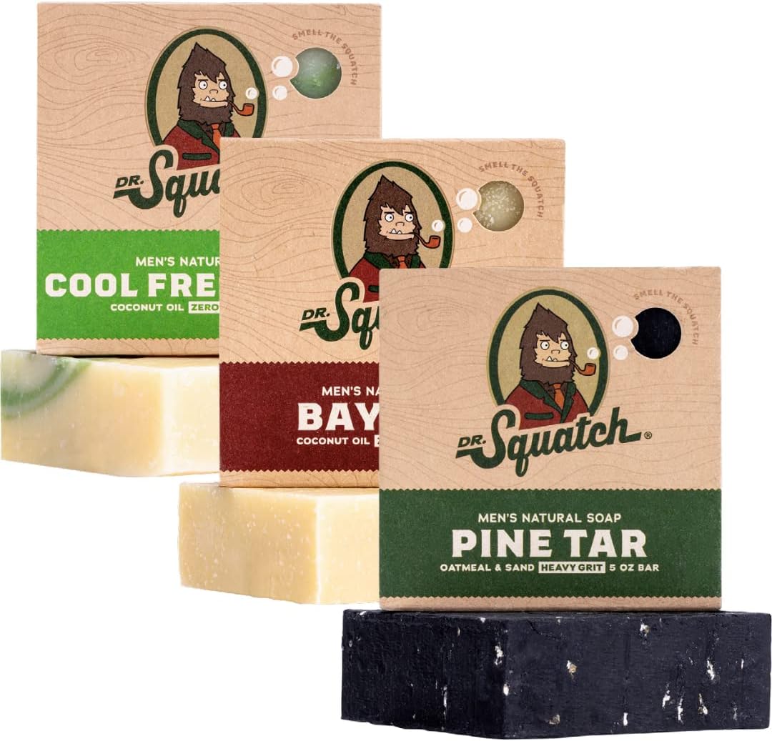 Thumbnail 6 de Dr. Squatch Saponetta tutta naturale per uomo, confezione da 5 barrette (Birchwood Breeze, Cool Fresh Aloe, Fresh Falls, Grapefruit IPA, Spearmint Basil)