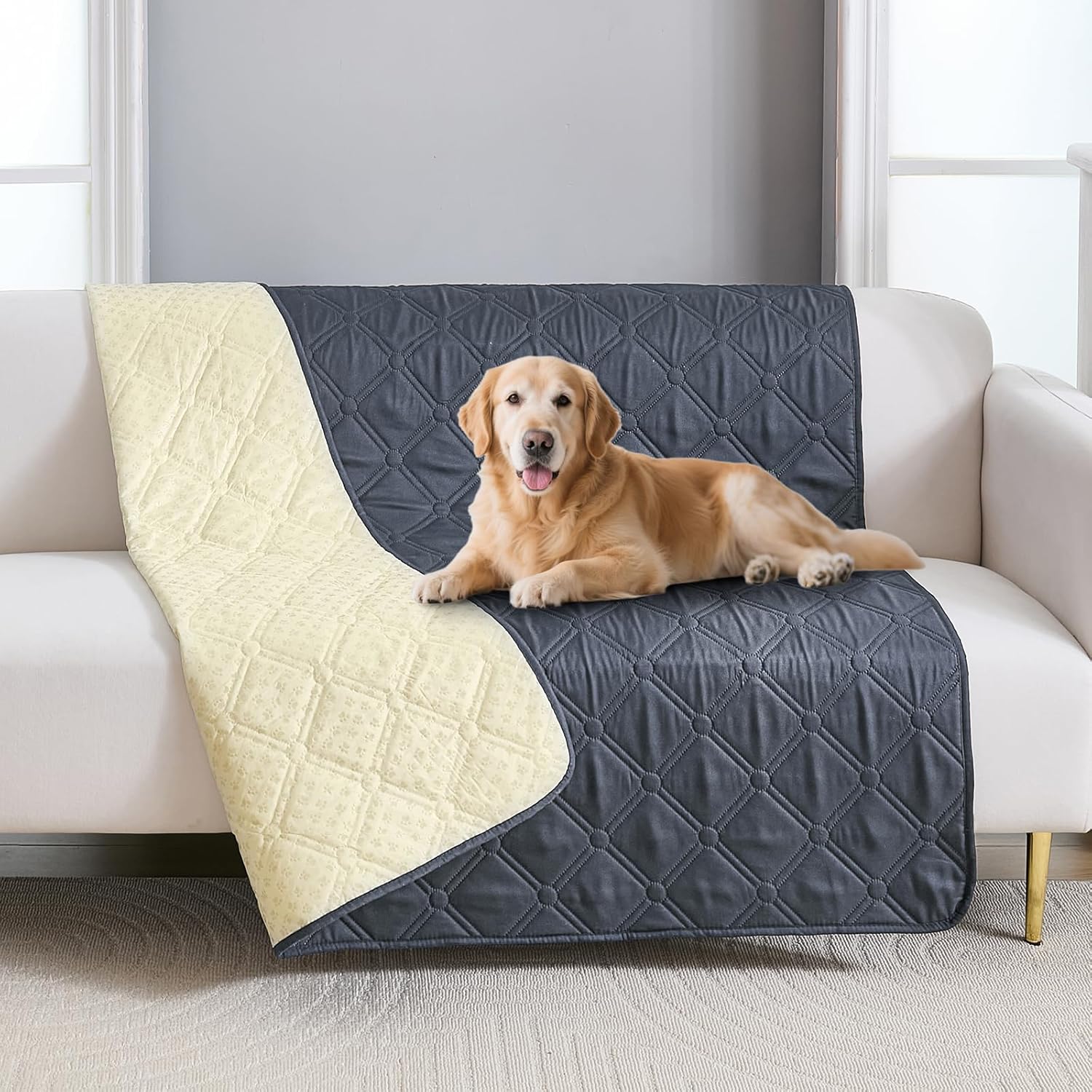 Thumbnail 6 de Guchuang Waterproof Dog Blanket for Bed (132x208 cm) – Non-Slip, Washable Sofa Cover for Couch and Bed