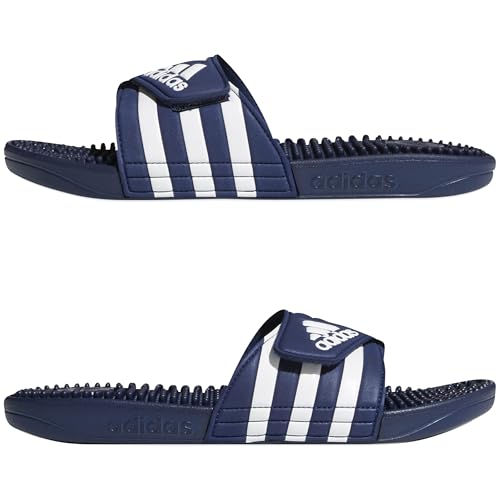 Detalle de adidas Mixte Adissage Slides Slipper — Dark Blue / Cloud White, taille 39 EU