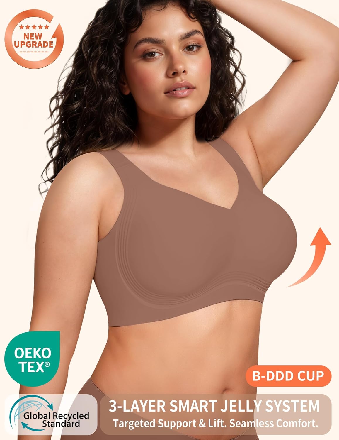 Detalle 2 de PoseFree Seamless Wireless Bra 5-Row Closure