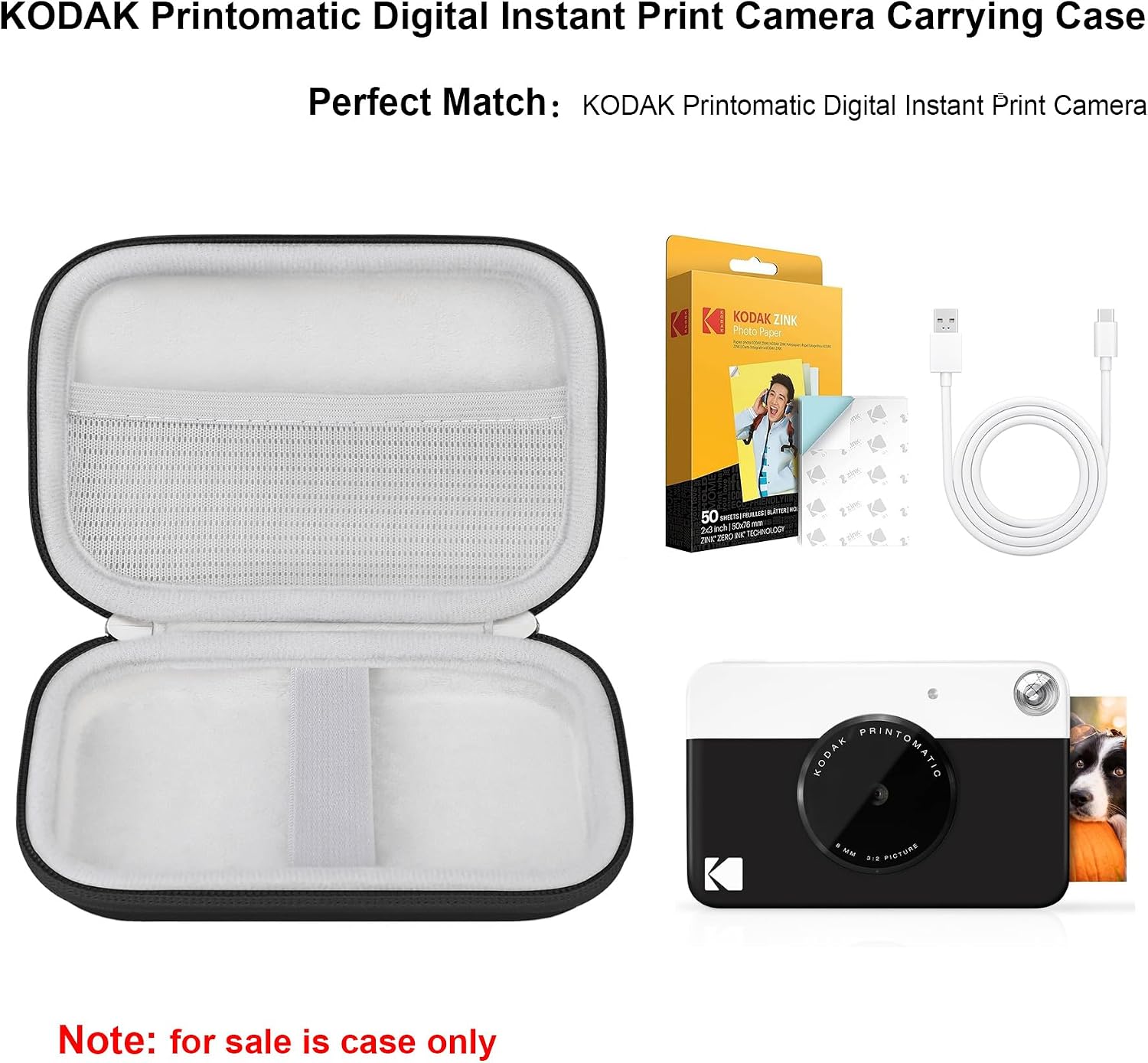 Detalle 2 de Elonbo Camera Carrying Case for Kodak Printomatic, grey