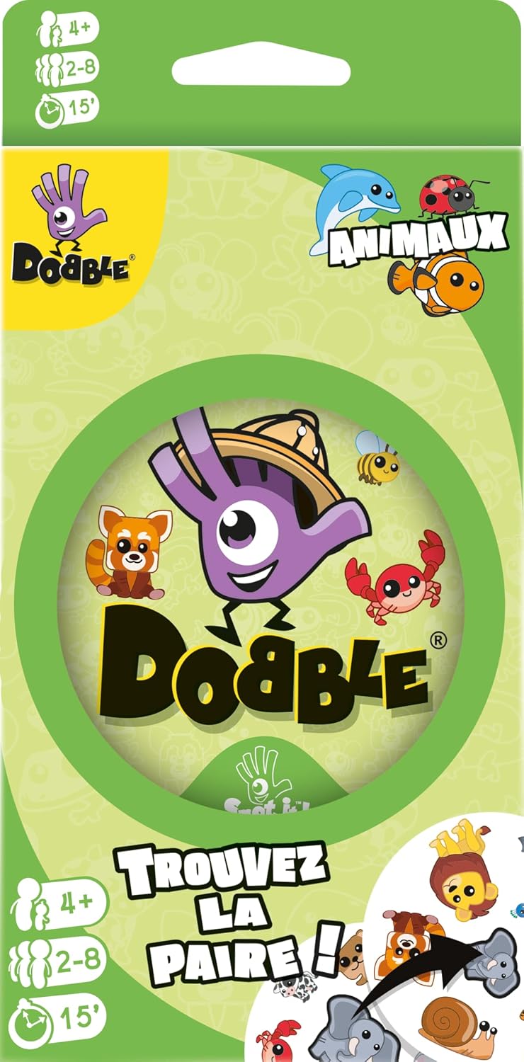 Thumbnail 1 de DOBBLE Animaux par Asmodee — Le jeu d’observation rapide pour enfants à partir de 4 ans