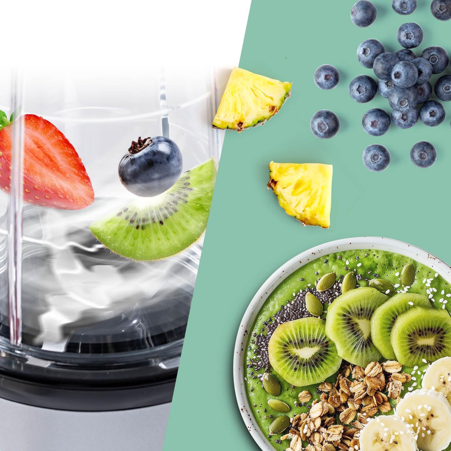 Detalle 2 de GOURMETmaxx Mr. Magic Mixer – blender z kubkiem 500 ml, 400 W, 8 funkcji