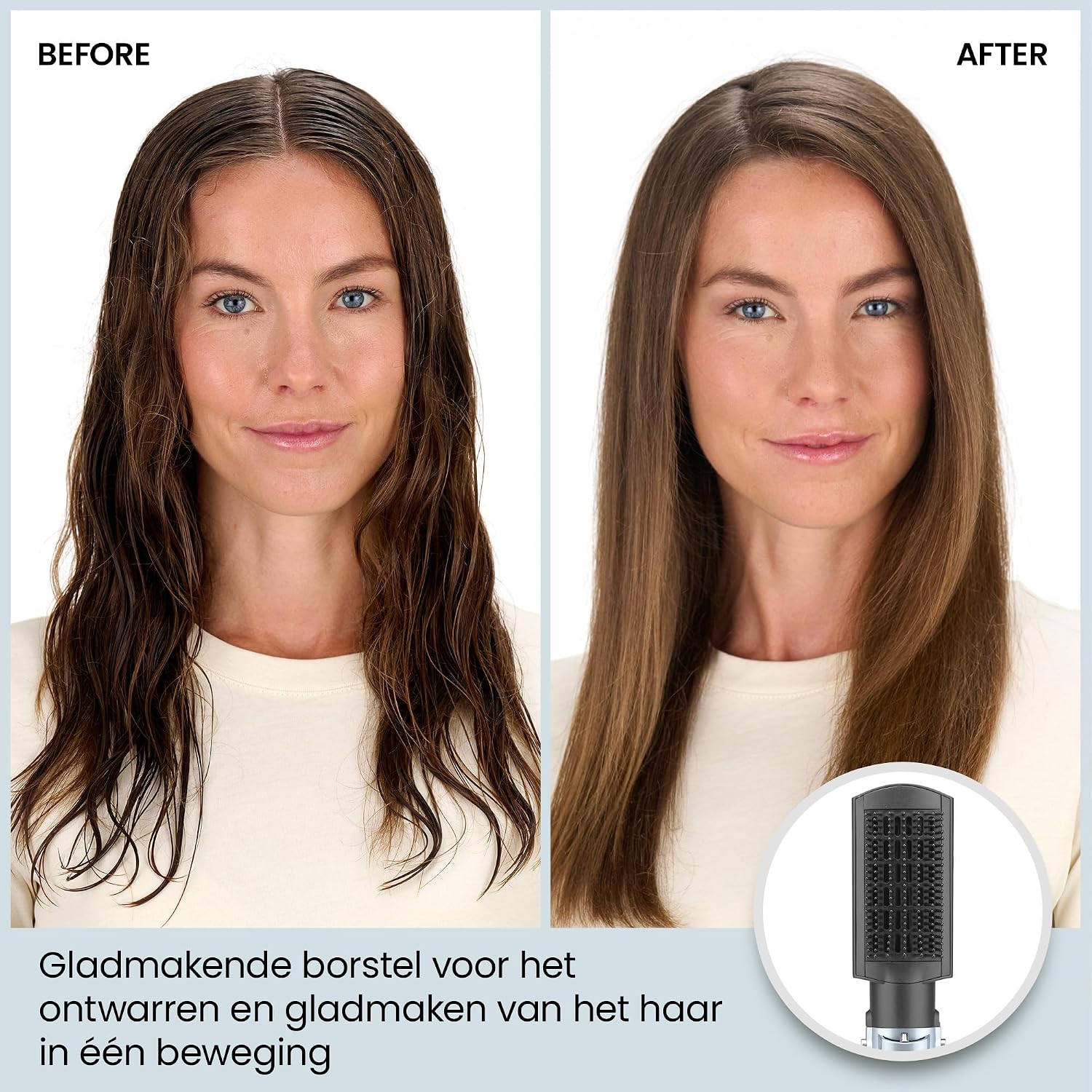 Detalle 2 de BaByliss Hydro-Fusion Smooth & Shape AS774E föhnborstel, 1000 W met 4 opzetstukken