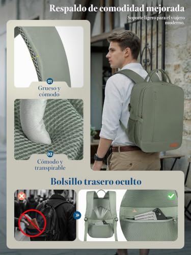 Detalle 2 de Mochila Lossga 40x30x20 para Ryanair: cabina y portátil de hasta 16