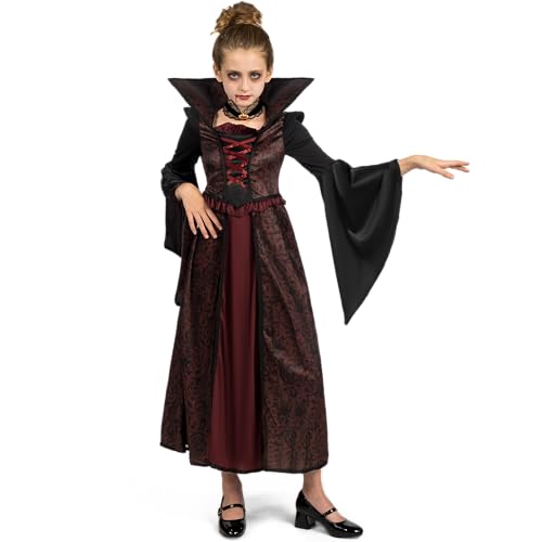 Detalle de Spooktacular Creations, costume de vampire pour fille avec robe longue gothique