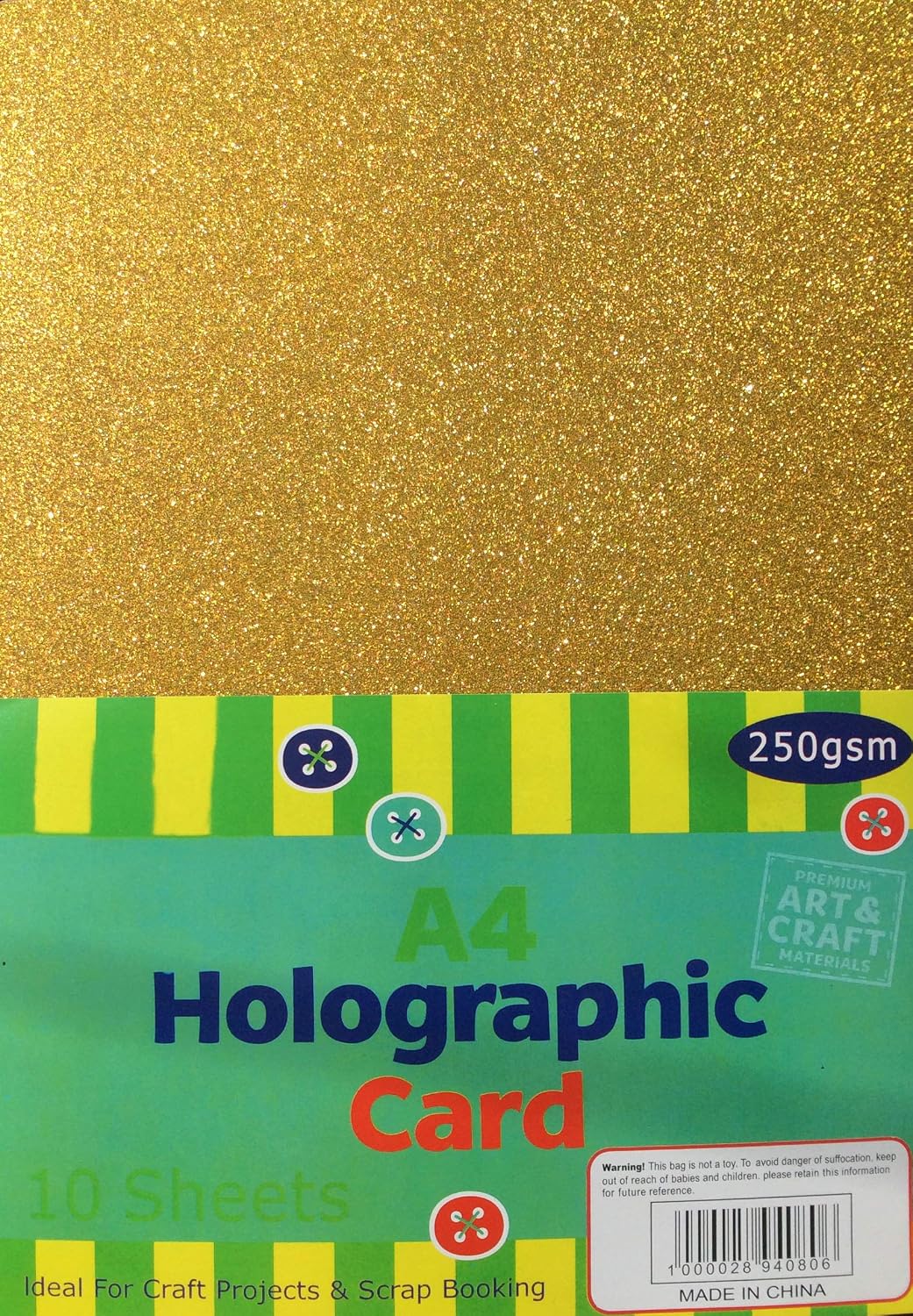 Thumbnail 4 de Rose Gold Glitter Cardstock (10 A4 Sheets) for Crafting and Scrapbooking