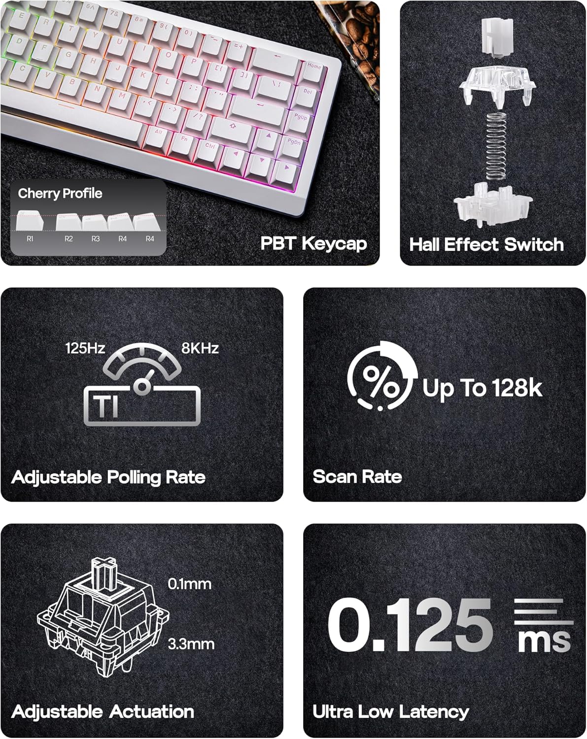 Thumbnail 2 de EPOMAKER HE68 Lite Hall Effect Keyboard 8k Polling
