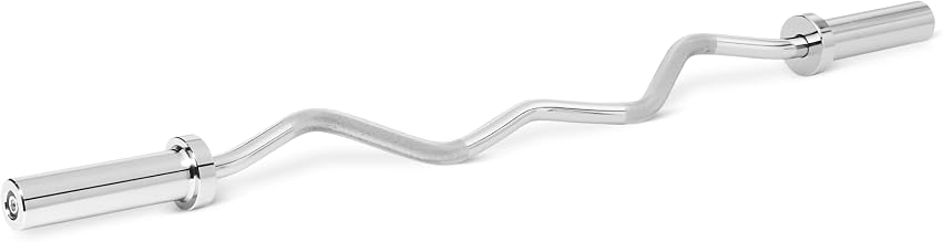 Amazon Basics Barra Olímpica curl 119,4cm cromada
