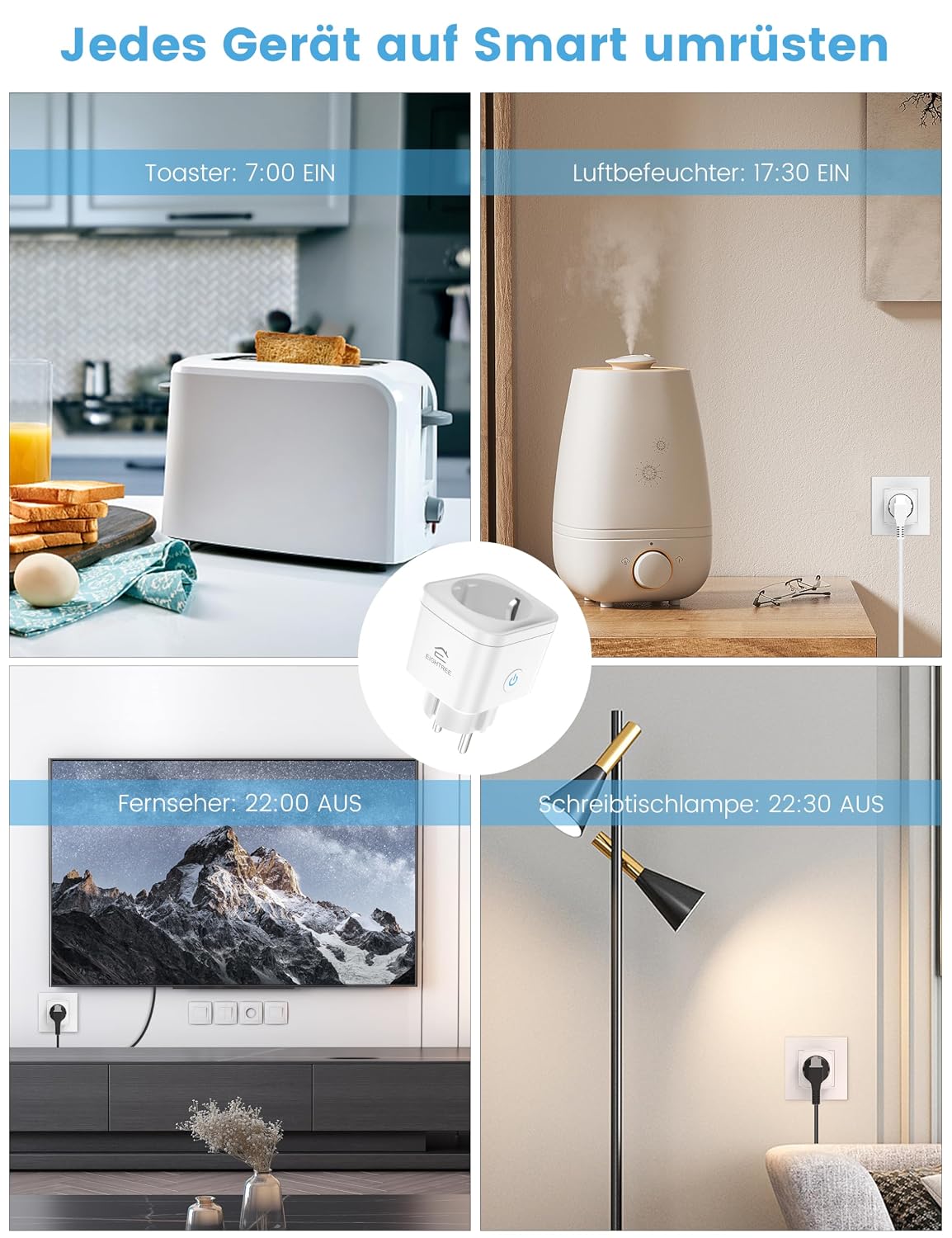 Detalle 2 de Eightree WLAN Smart Steckdose 16 A im 2er Pack