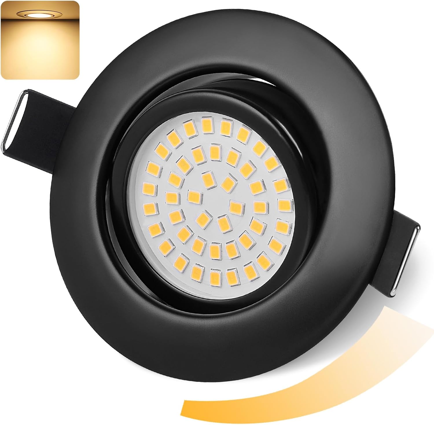 Detalle de GeyouLux LED Einbaustrahler dimmbar 45°