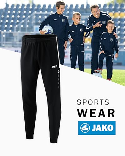 Detalle 1 de JAKO Competition 2.0 Polyesterhose Kids – Schwarz/Weiß, 140