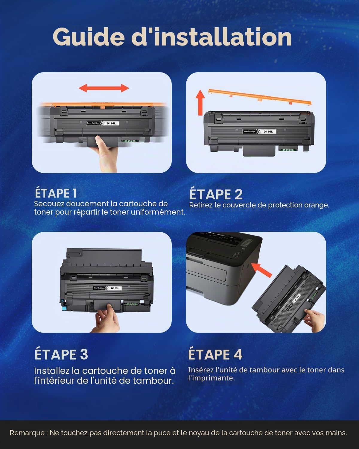Detalle de Toner MLT-D116L Compatible Noir – Lot 2-pack pour Samsung Xpress (MLT-D116L/MLT-D116S)