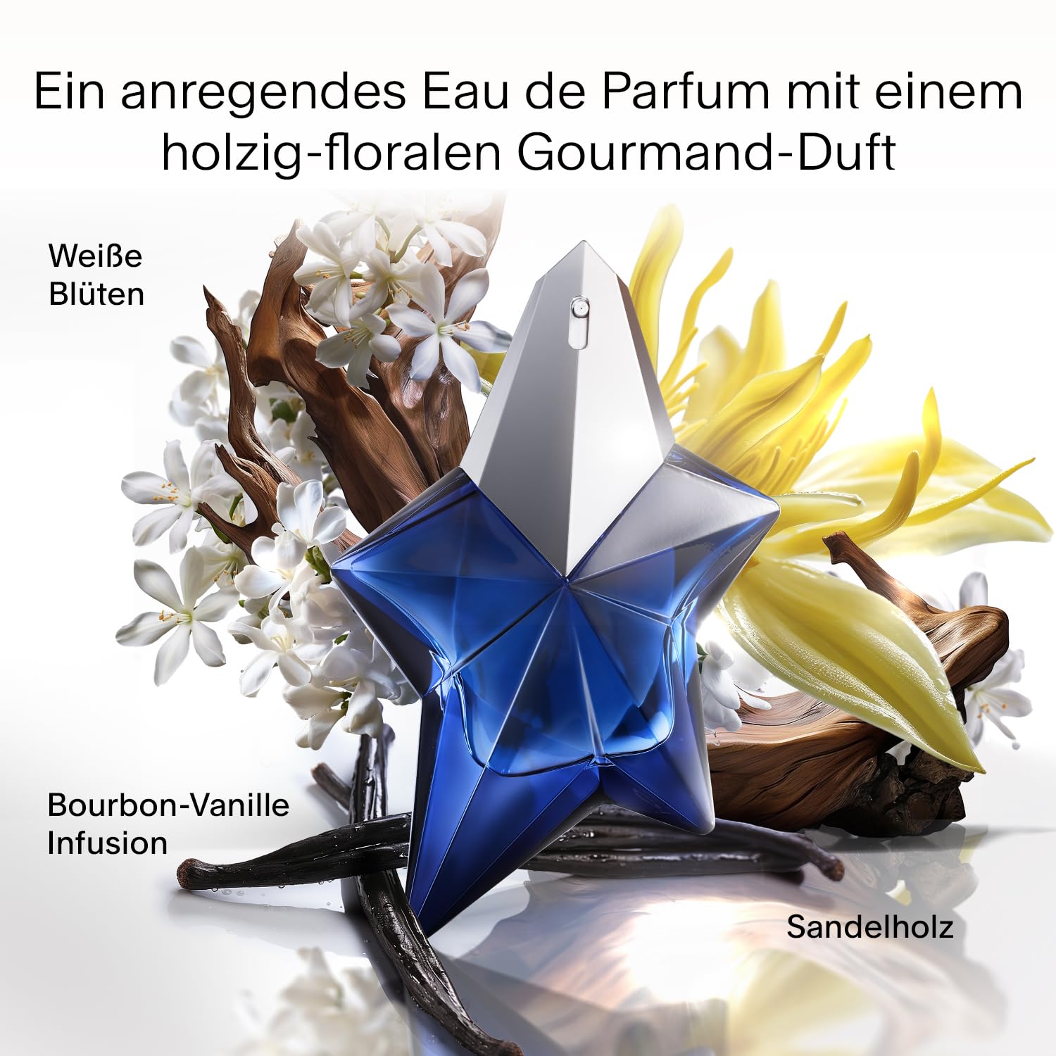 Detalle de MUGLER Angel Elixir Eau de Parfum – Nachfüllbarer Duft für Damen mit woody gourmand Charakter