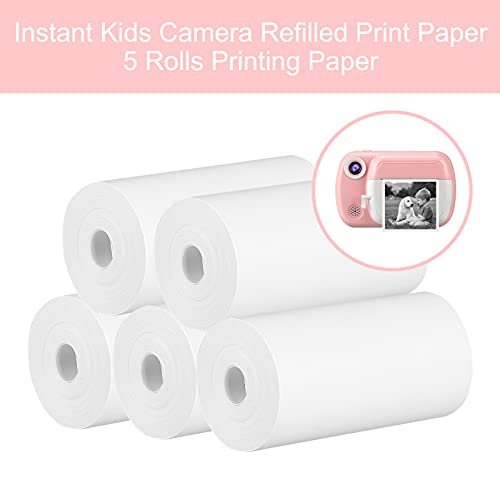 Detalle 2 de GlobalCrown Recharge papier d'impression thermique 5,7 cm x 3,0 cm – 5 rouleaux pour appareils photo instantanés enfants