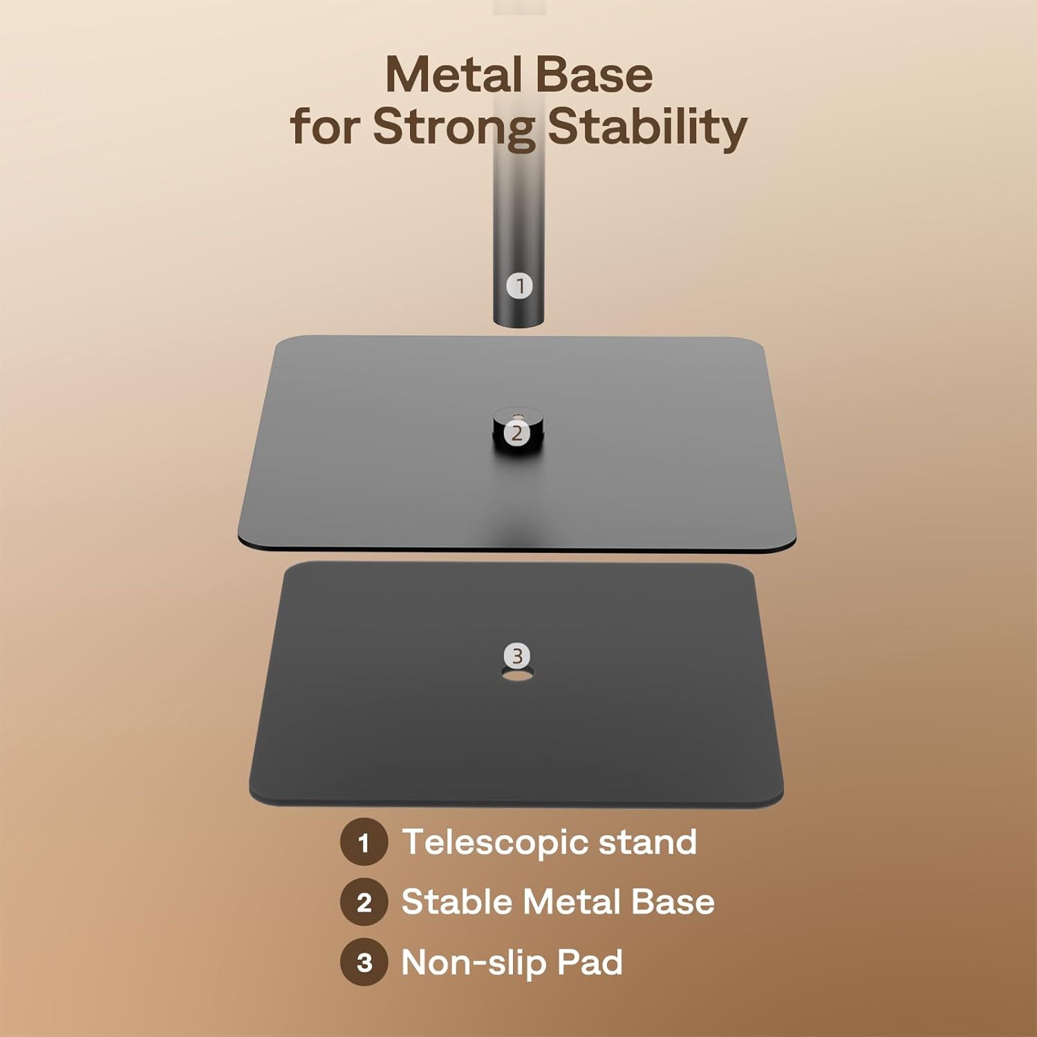 Thumbnail 4 de Aurzen Projector Stand — Adjustable Stand with 1/4-Inch Screw, compatible with TMY, HAPPRUN, Yaber and more