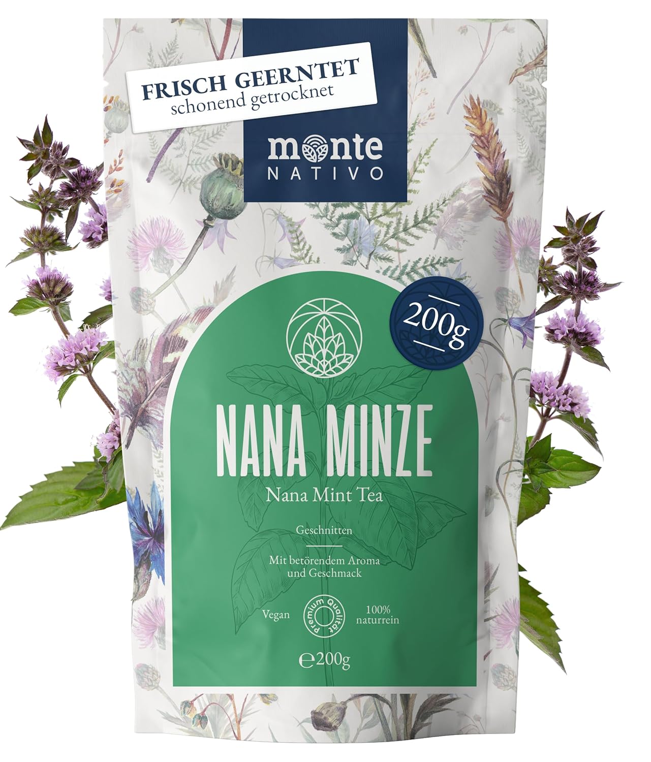 Detalle de Spearmint Tea Monte Nativo (200g) – Nana Minze Tee
