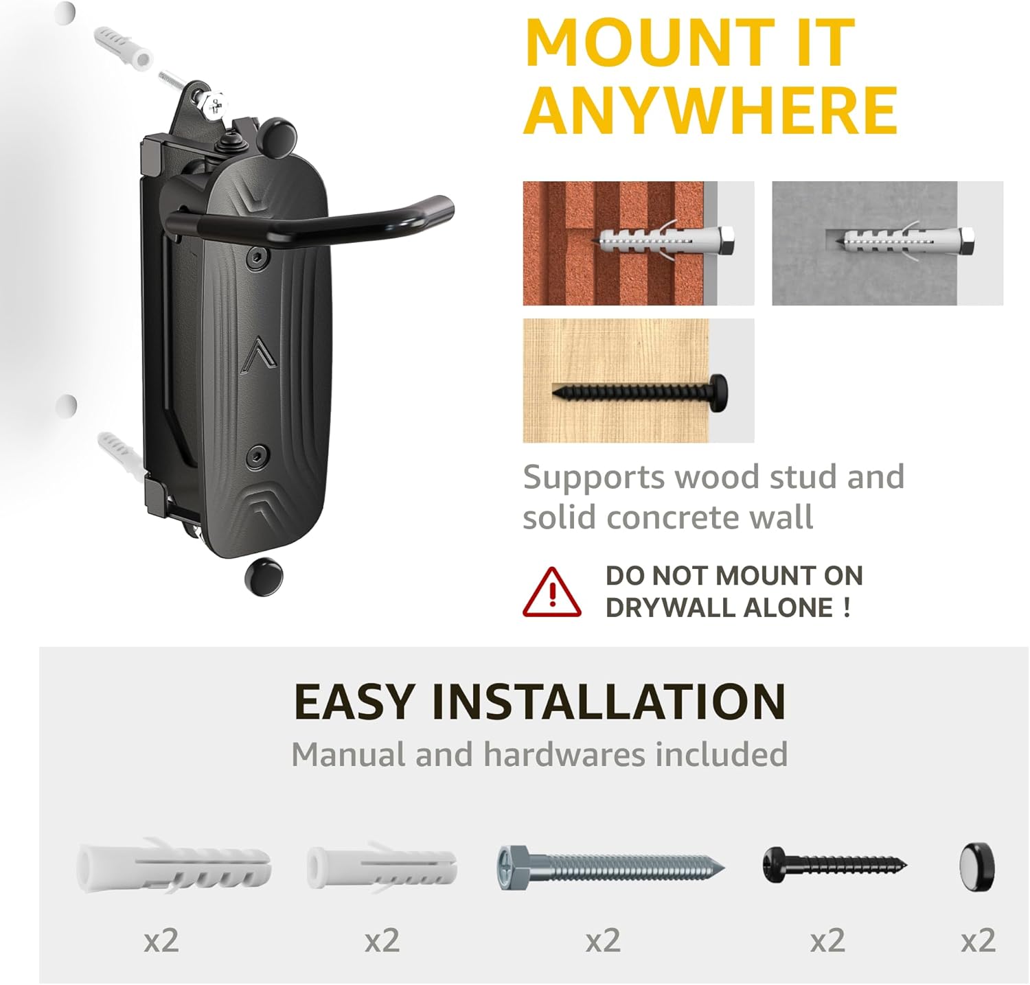 Thumbnail 4 de monTEK Swivel Bike Wall Mount 66 lb