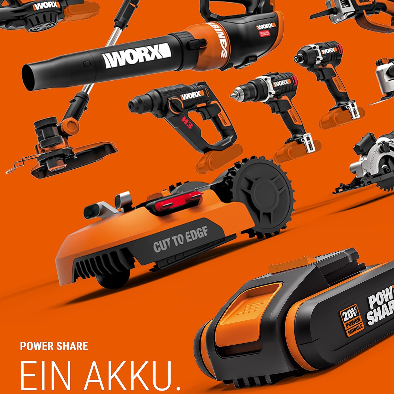 Thumbnail 5 de WORX WX092.9 Akku-Kompressor 4 in 1 mit 10 bar ⚙