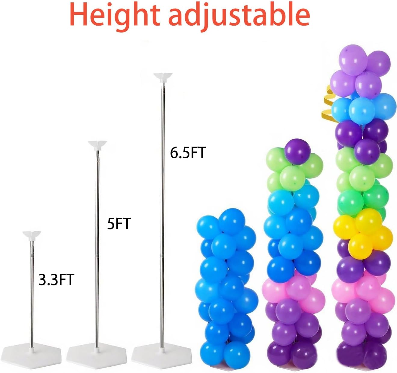 Thumbnail 1 de Balloon Stand Set of 4 7FT Adjustable Balloon Tower ๐