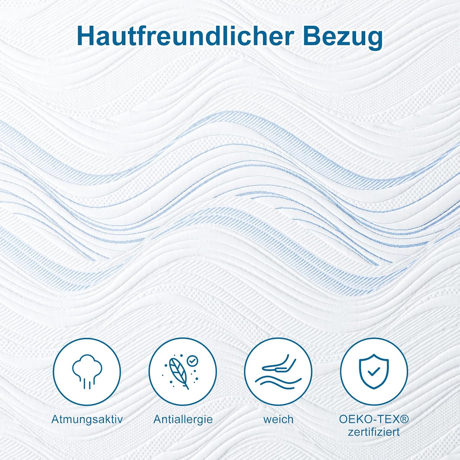 Thumbnail 3 de BedStory Topper 120x200cm H3/H4 aus 10 cm Gel-Kaltschaum – OEKO-TEX zertifiziert