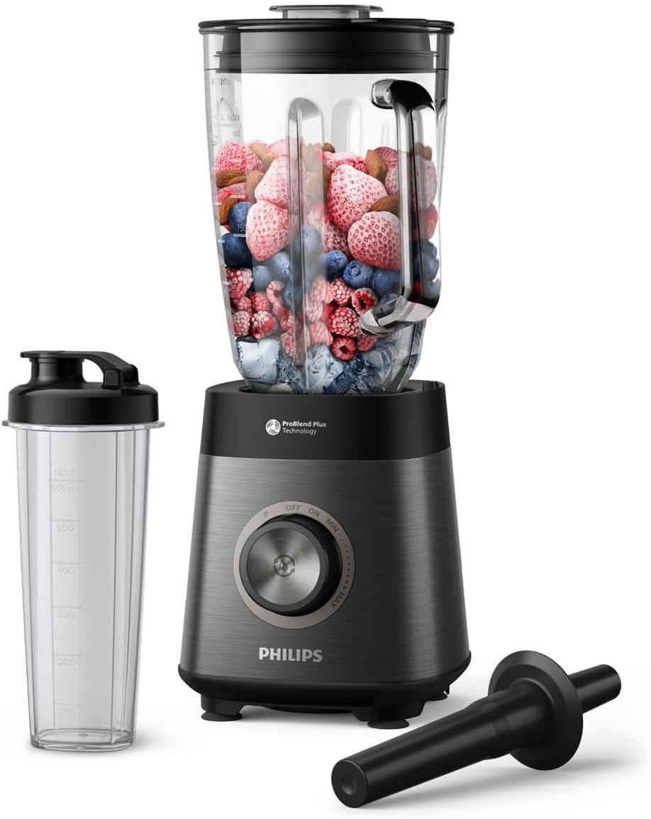 Detalle de Philips 5000-Serie Standmixer HR3041/00 – ProBlend Plus, 1200 W, 2 L