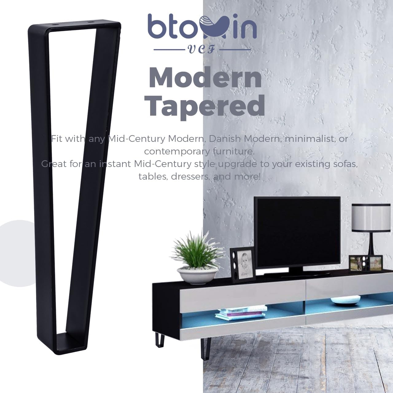 Thumbnail 6 de Btowin Metal Furniture Legs, 4-inch