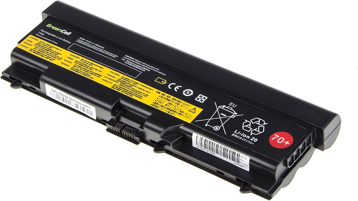 Thumbnail 5 de Green Cell batteria 70+ 55+ 57+ per Lenovo ThinkPad T430/T530/W530 (6600 mAh) compatibile con 0A36302, 0A36303 e 42T4757