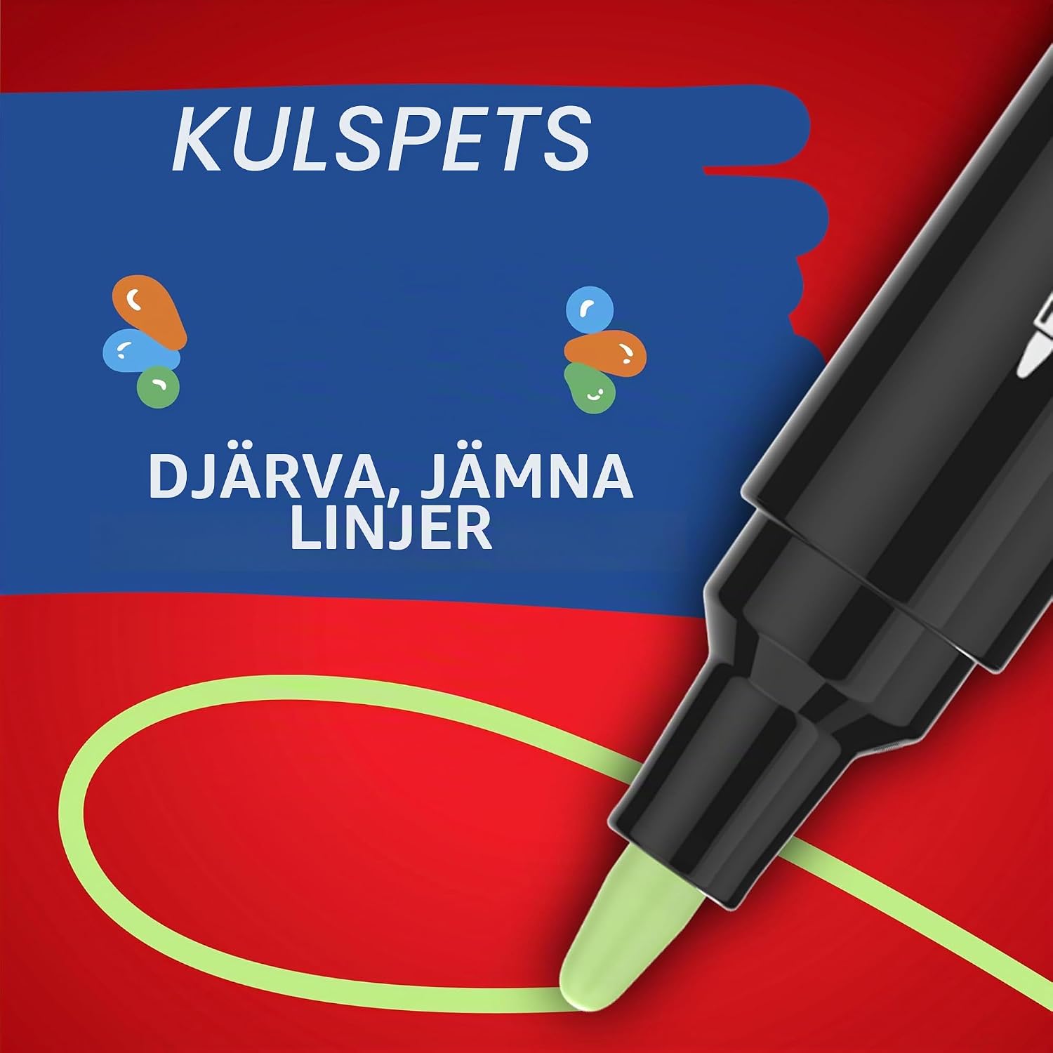 Detalle de Sharpie Creative Marker akrylmarkerare, vattenbaserat bläck och 36 varma toner