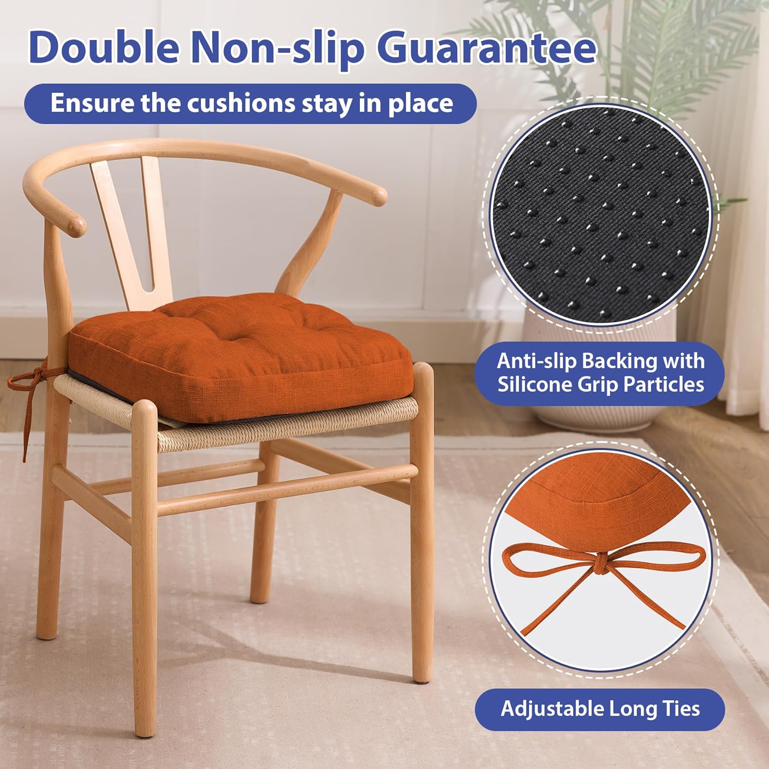 Detalle 2 de IASEAHK Chair Cushions 16.5" x 3.5" set of 4