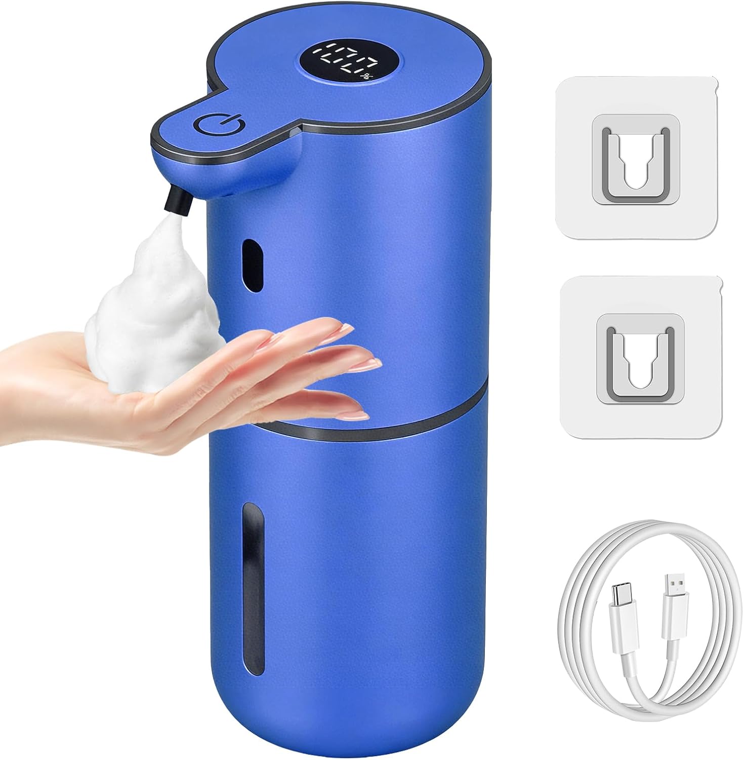 Detalle de OHIFAST OFASDBEP18F Touchless Soap Dispenser, 380 mL, 6-Level, USB-C