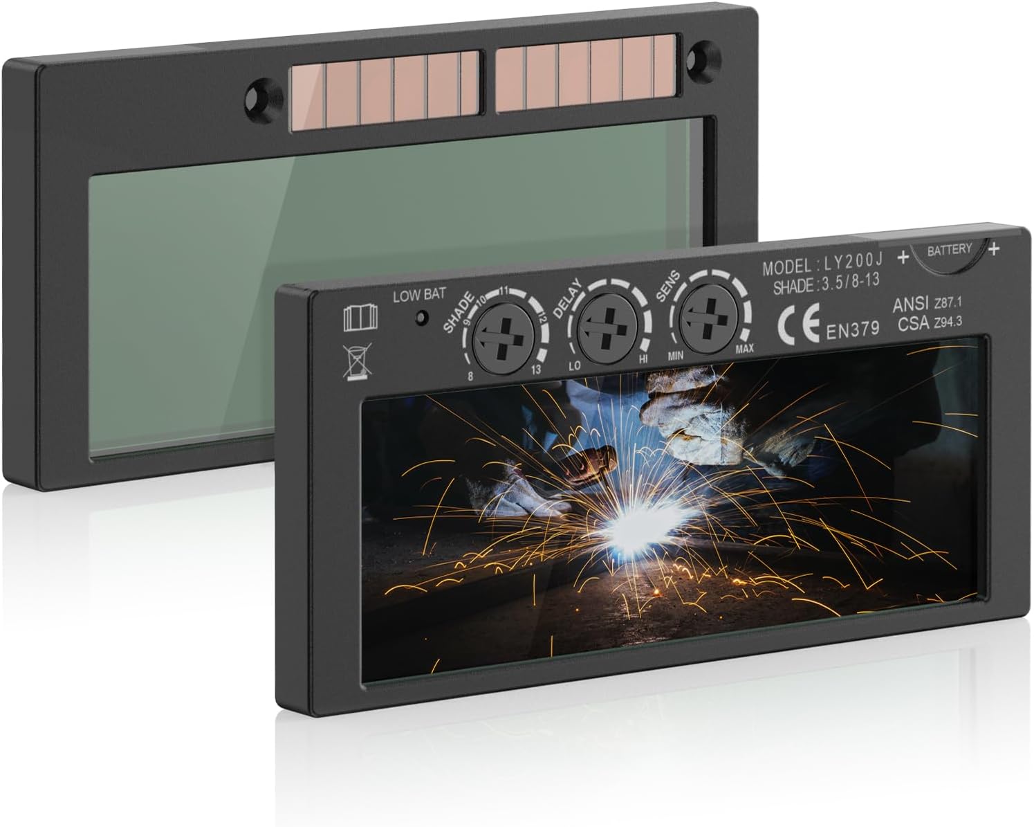 Detalle 2 de YESWELDER M800H-JP-L 溶接ゴーグル用交換レンズセット、LYG-R100A対応・外側カバー10個