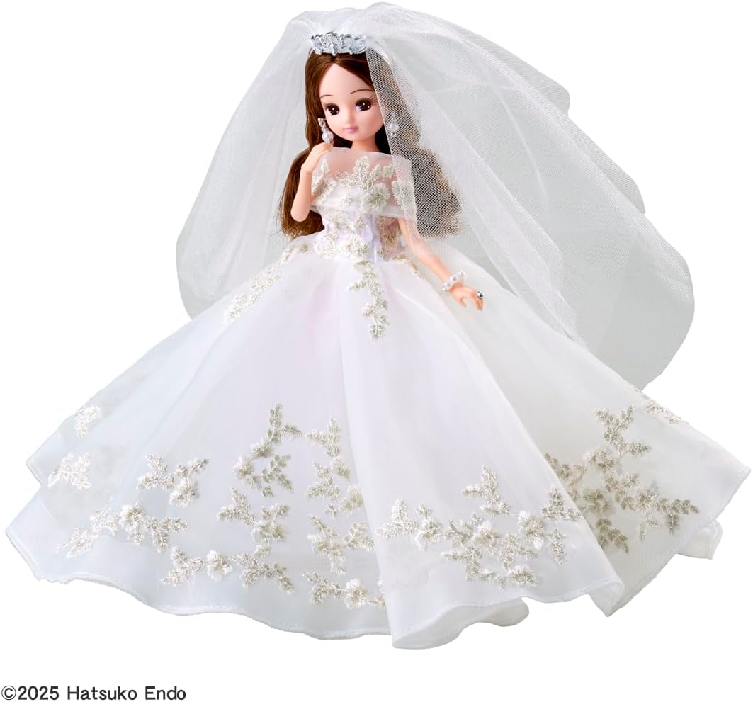 Detalle 2 de タカラトミー Photogenic Rica Hatsuko Pea Wedding Style フォトジェニックリカ 可動ボディドール