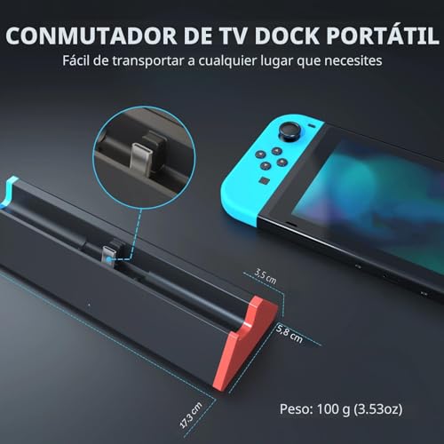 Detalle 2 de Switch TV Dock de SiWiQU: sustituto práctico para Nintendo Switch y Switch OLED con salida 4K y carga simultánea