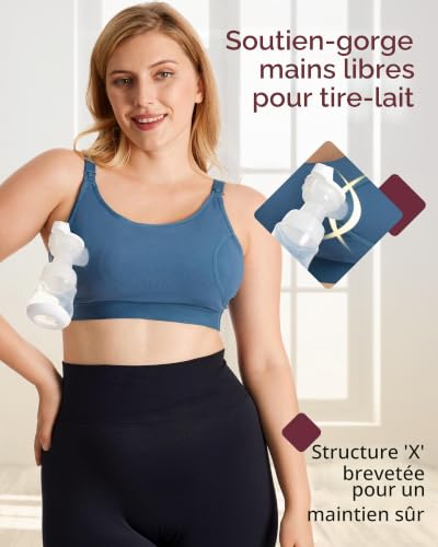 Detalle de momcozy Soutien-gorge d’allaitement et de pompage mains libres réglable