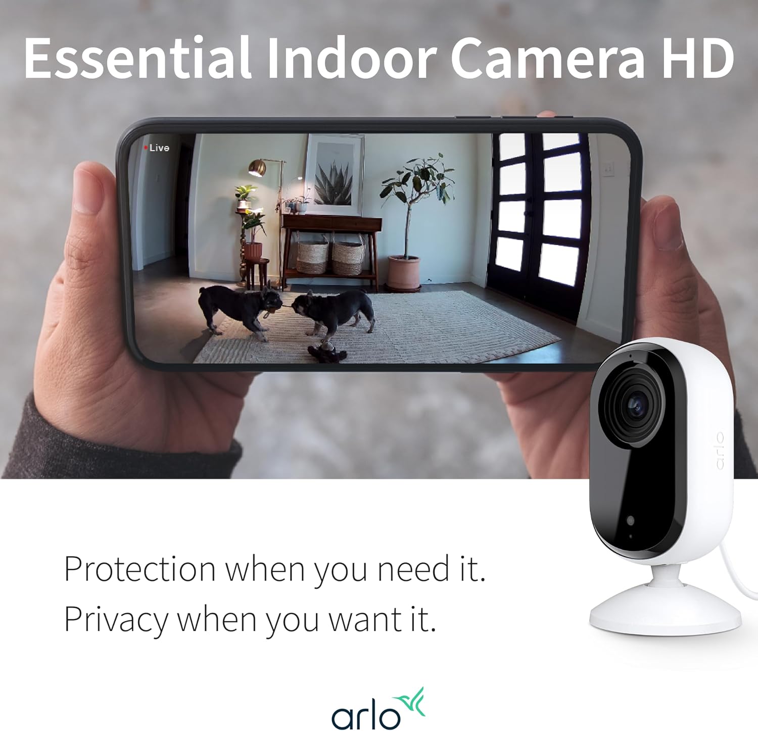 Thumbnail 6 de Arlo VMC2060 Essential Indoor HD Camera (2nd Gen), 1080p, Privacy Shield