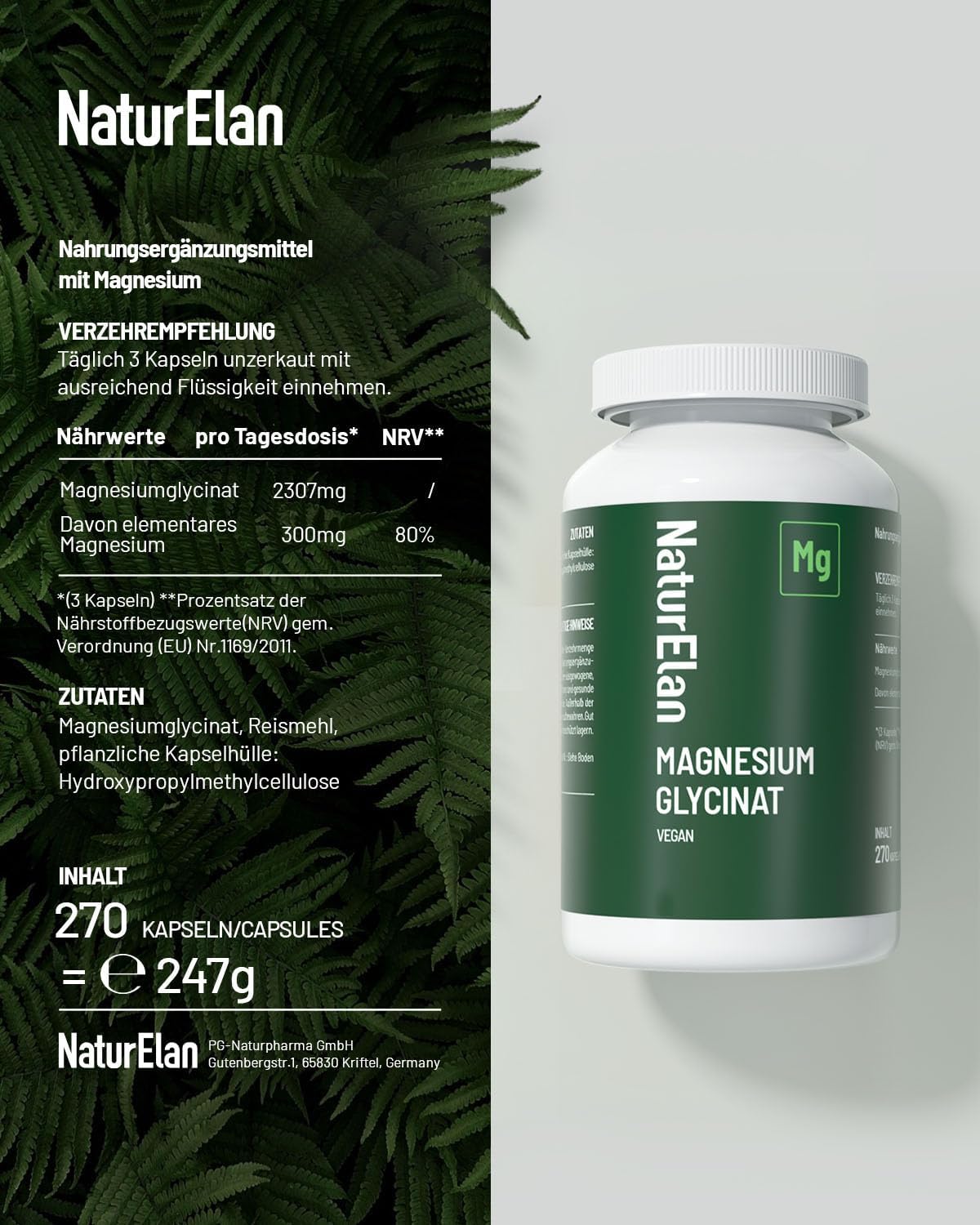 Thumbnail 4 de Magnesium Glycinat Hochdosiert 300mg pro Tag 💊