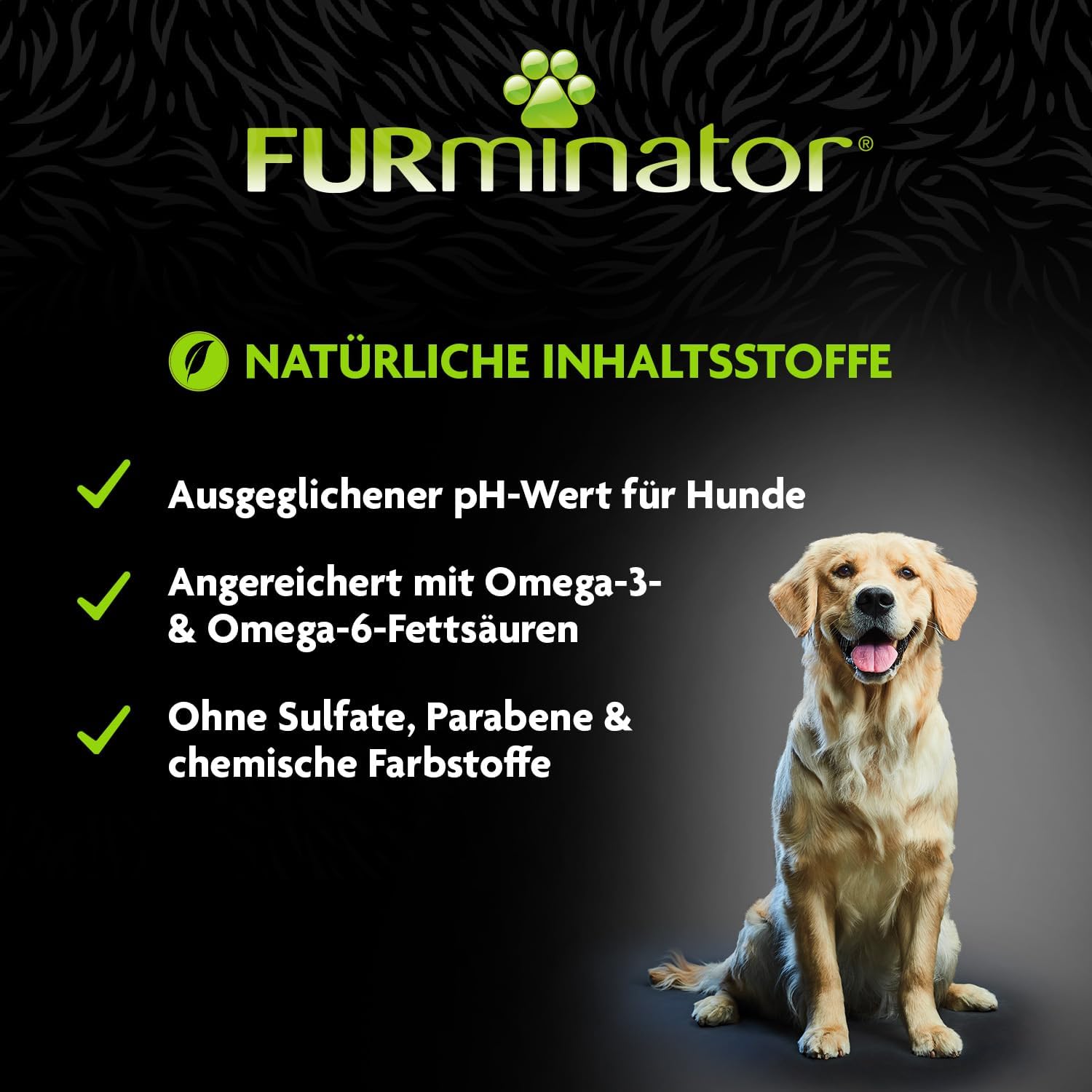 Detalle de FURminator deShedding Hunde-Shampoo – Premium Shampoo für Hunde, 473 ml