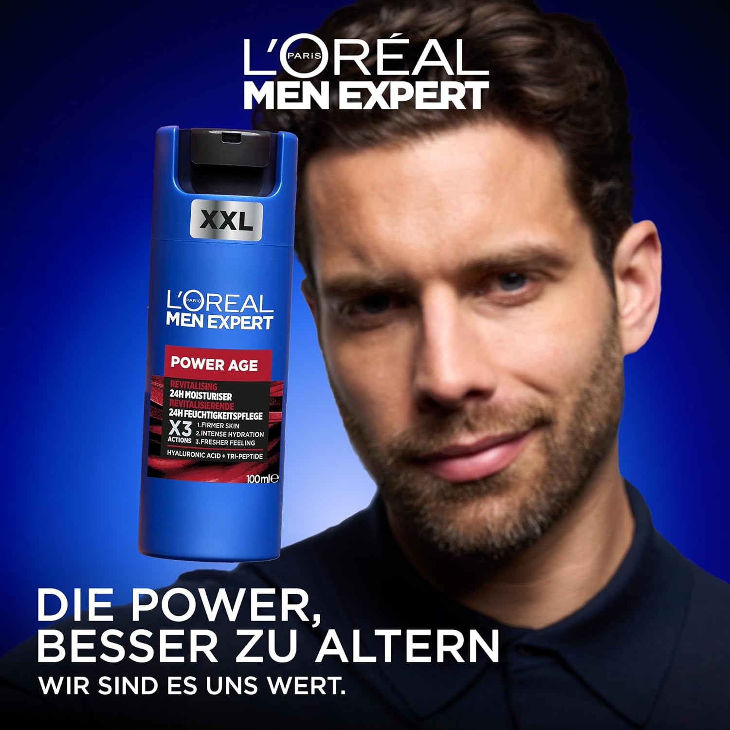 Detalle 2 de L’Oréal Men Expert Gesichtscreme gegen Falten – 100 ml, Anti-Aging & Feuchtigkeit für Männer