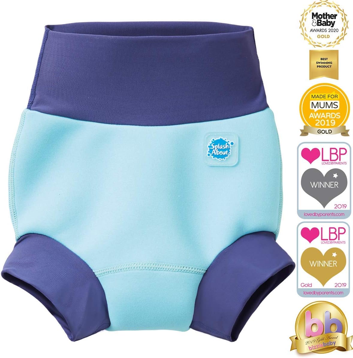 Detalle de Splash About Happy Nappy – pieluszka do pływania, kobaltowa, neoprenowa, 2–3 lata