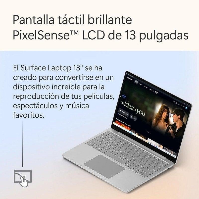 Detalle de Microsoft Surface Laptop Copilot+ PC Snapdragon X Plus 16GB/512GB 13'' táctil (Platino)